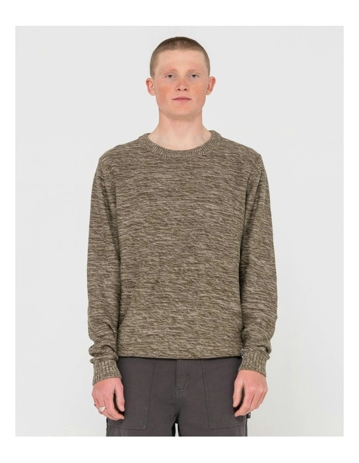 Skyliner Crew Neck Knit Sweater in Green