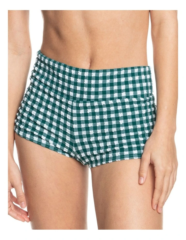 The Shorty Bikini Bottoms in Pirouette The Pulse Plaid Swim