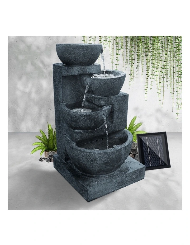Gardeon Solar Powered Water Fountain Features Outdoor Pond Bird Bath w/ Battery
