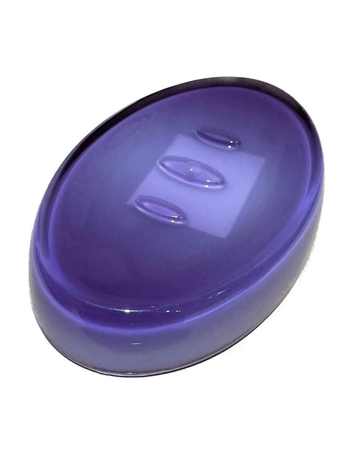Oval Soap Dish Holder Plate in Purple