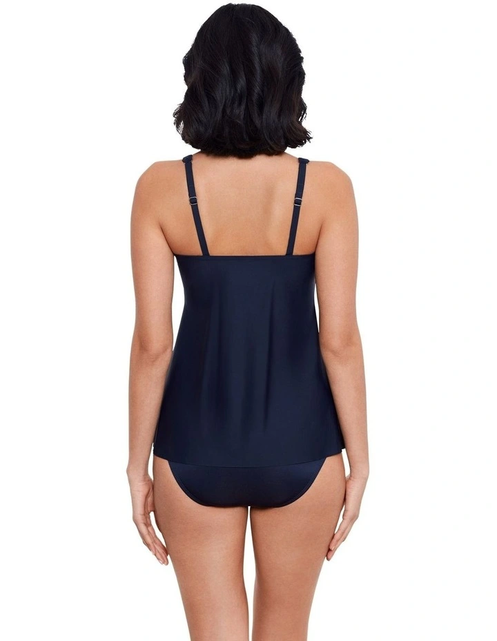 Surplice Loose Fit Wired Tankini Top in Midnight