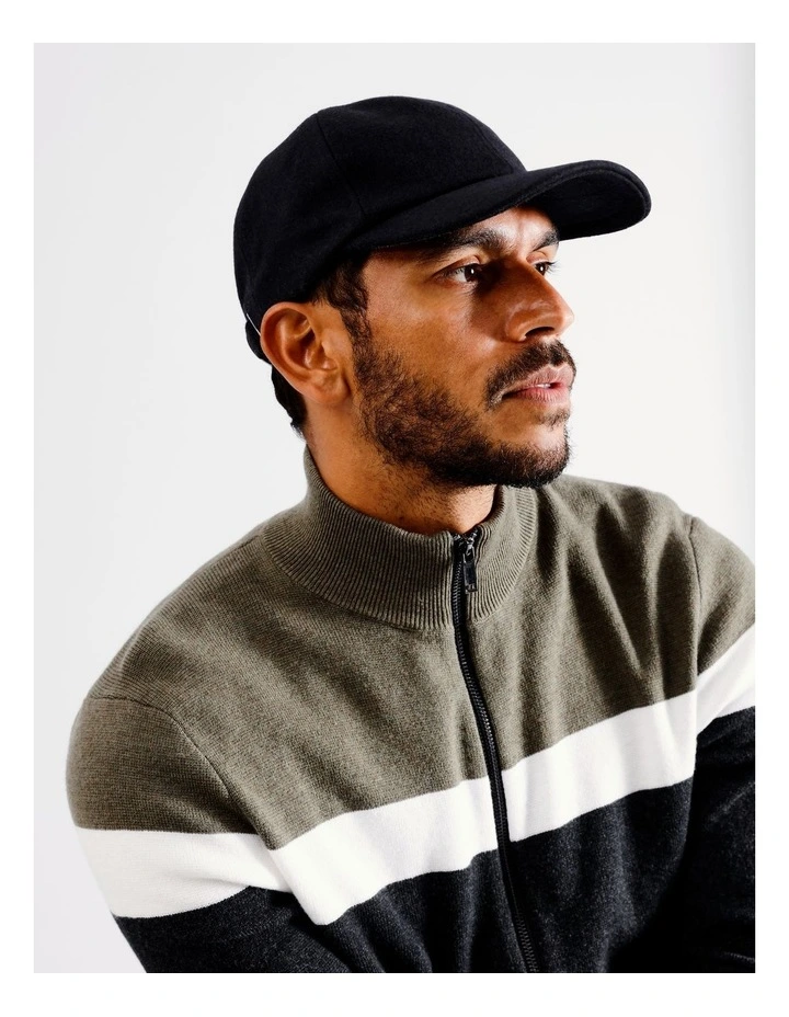 Brushed Cap in Navy