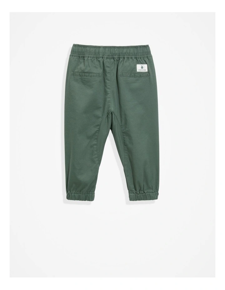 Woven Pant in Khaki Green
