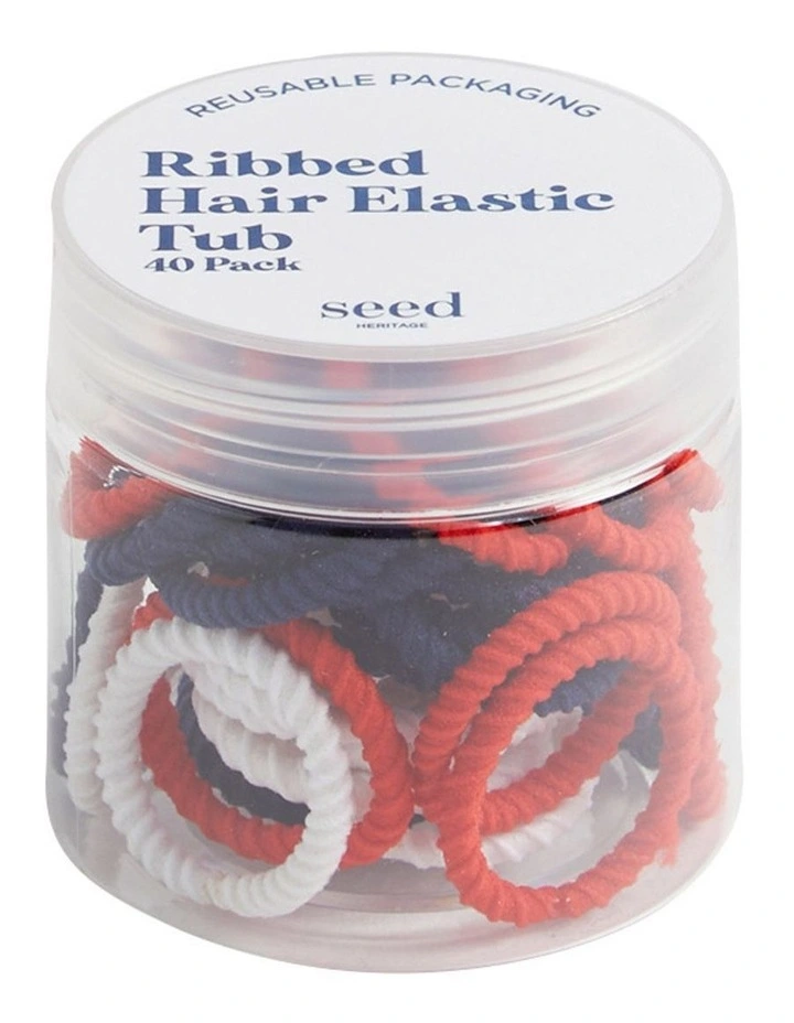 Mini Hair Elastics Tub in School Colours