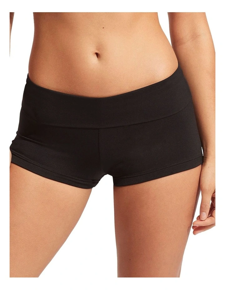 Roll Top Boyleg Brief In Black