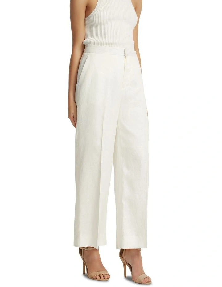Ela Linen Pants in Ivory