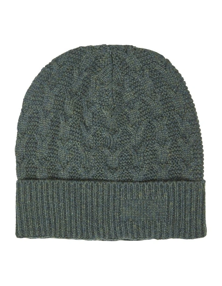 Felix Rib Knit Beanie in Moss Green