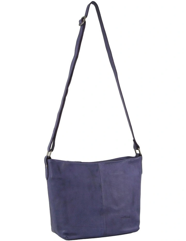 Nappa Leather Crossbody Bag in Purple