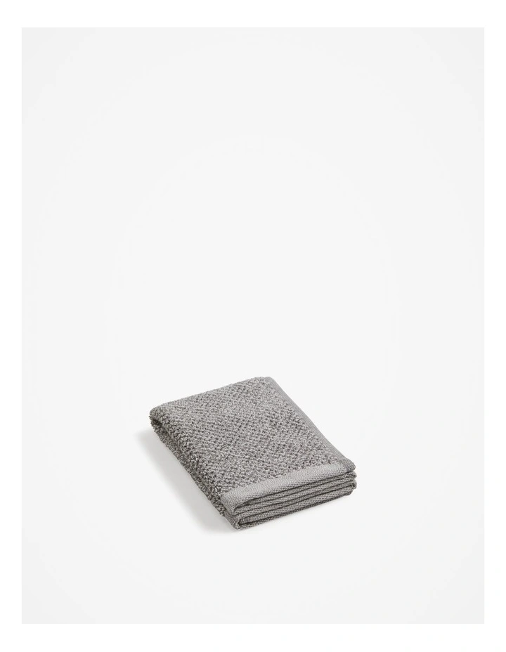 Calo Australian Cotton Face Washer in Grey Marle