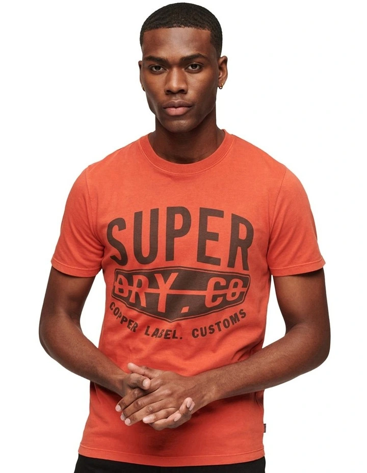 Copper Label T-shirt in Denim Co Rust Orange