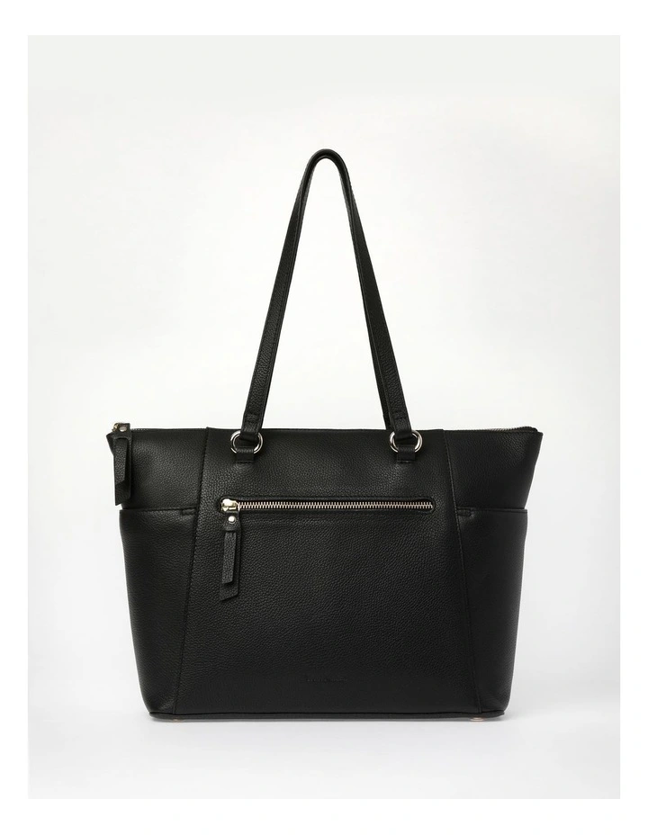 Alana Zip Top Tote Bag In Black