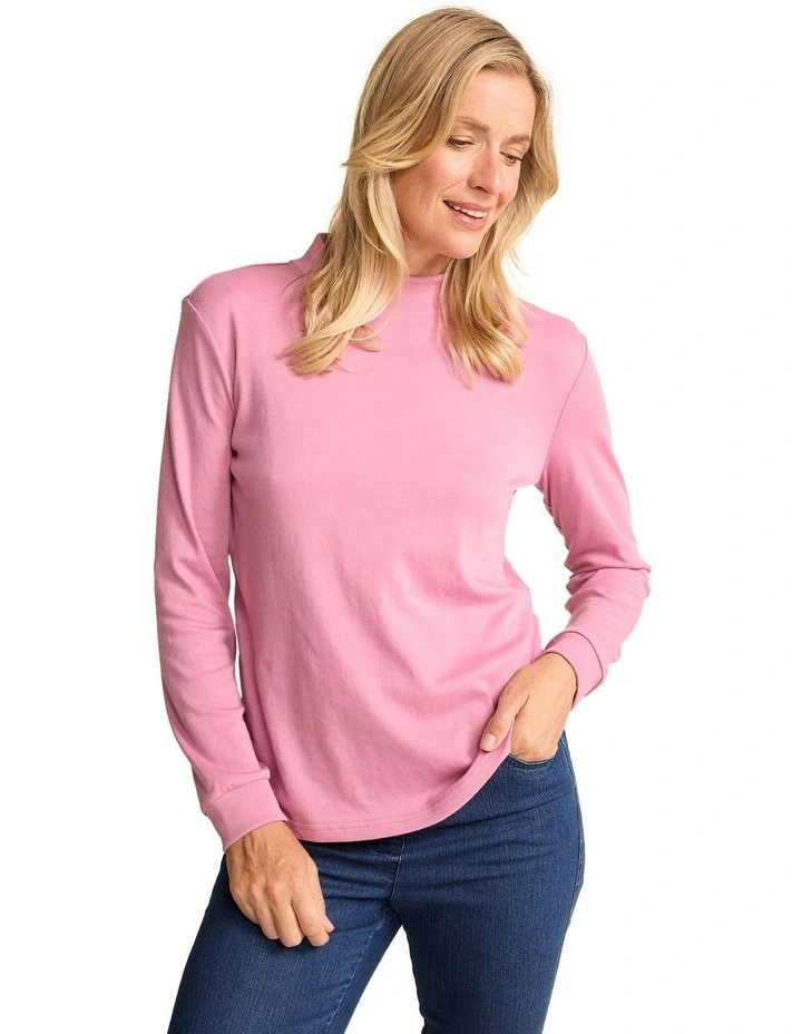 Winterlock Skivvy Top in Peony