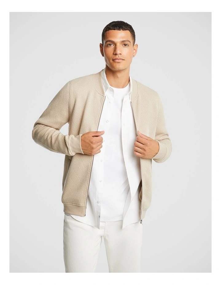 Enzo Textured Jacket in Natural