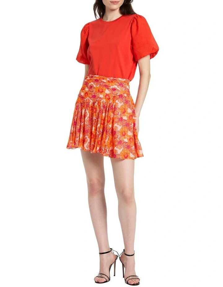 Hadie Puff Sleeve Tee in Bahamas