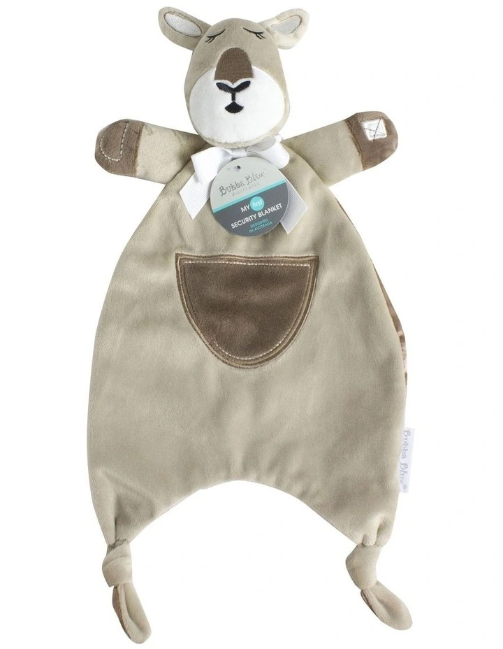 Aussie Animals Kangaroo Security Blanket in Brown