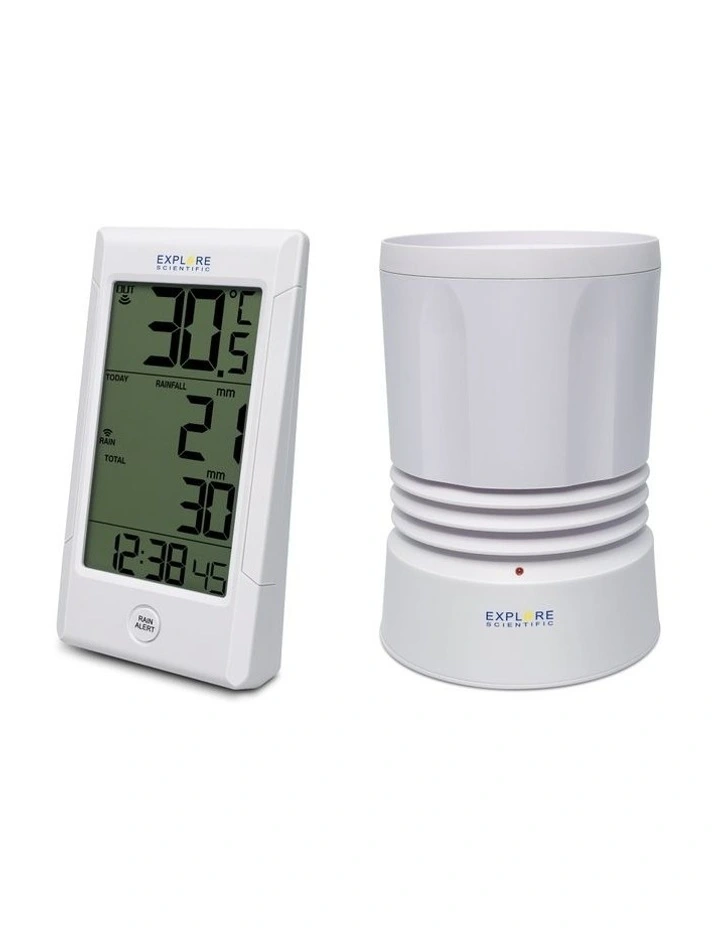 Rain Gauge with Indoor/Outdoor Temperature