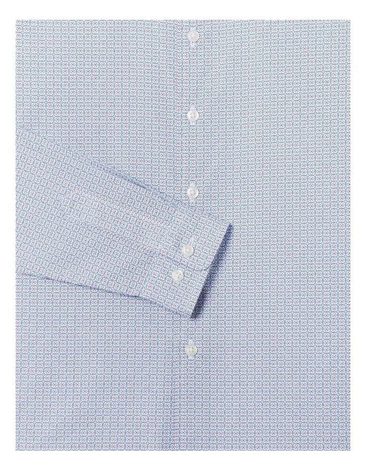 Youth Fit Geo Print Dress Shirt in Blue