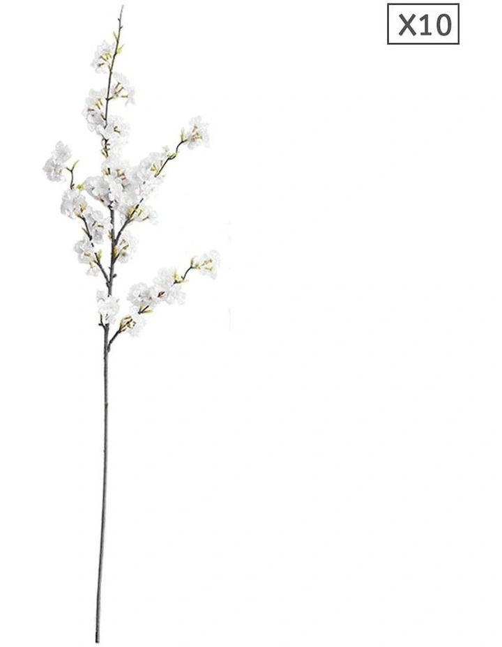 10x Artificial Silk Flower in Assorted