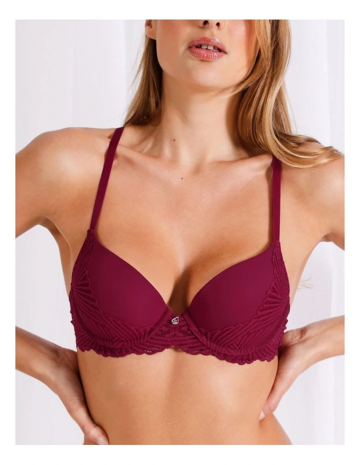 Harlow Push Up Bra in Plum