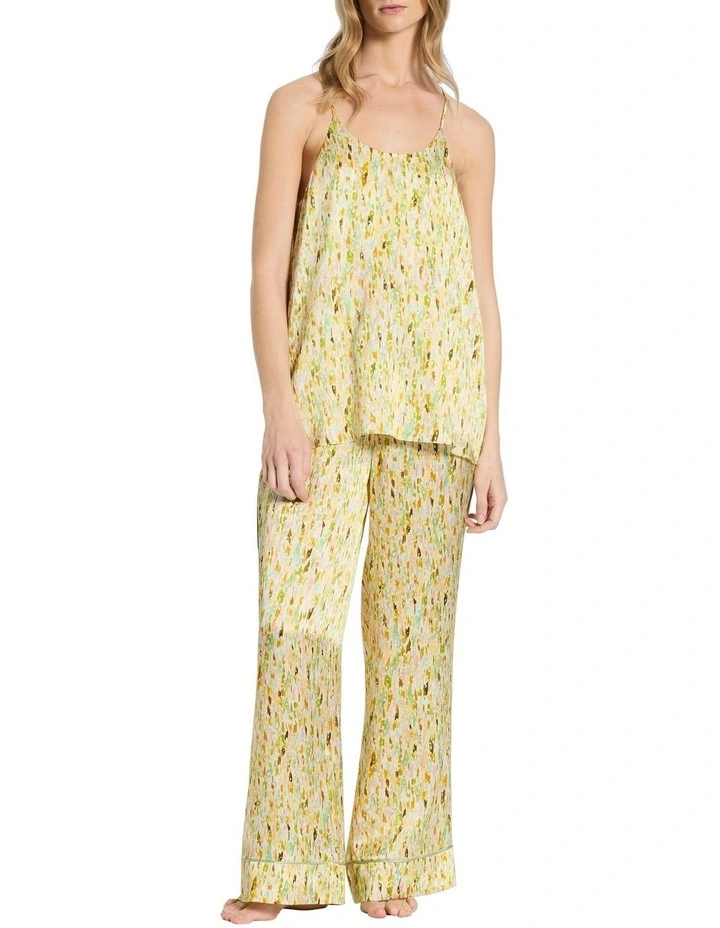 Desiree Silk Sleep Pant in Seafoam Multi