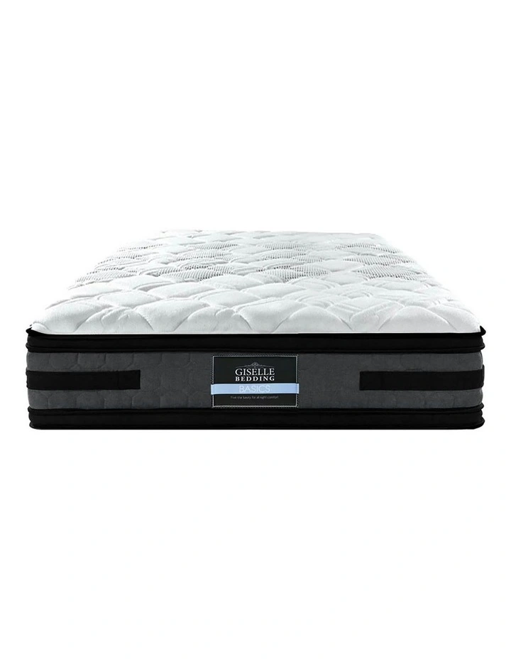 7 Zone Euro Top Pocket Spring Medium Firm Foam King Single Mattress 36cm in White