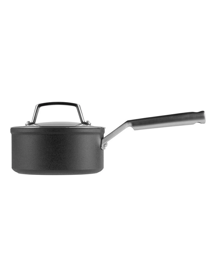 Zero Stick Saucepan !ith Lid 18cm/2.8L Stainless Steel/Charcoal