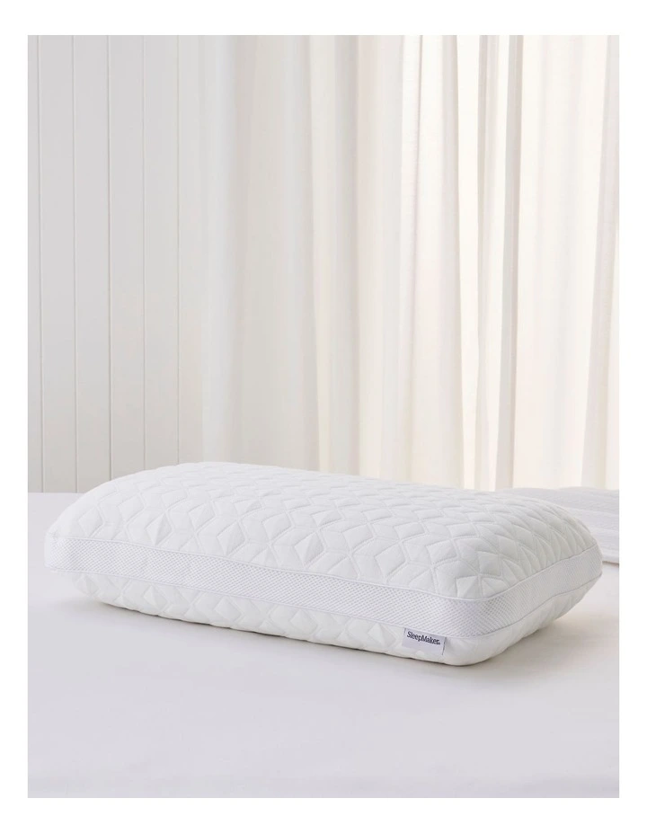 Fusion Gel Memory Foam High Profile Pillow in White