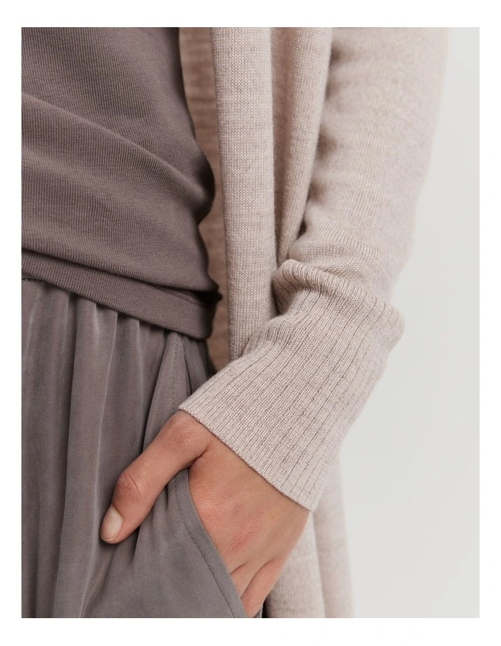 Verified Australian Merino Wool Cardigan in Nougat Marle