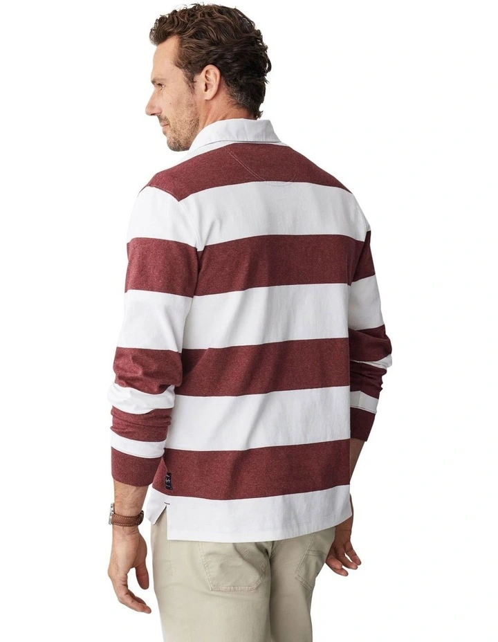 Block Stripe Rugby Top in Brick