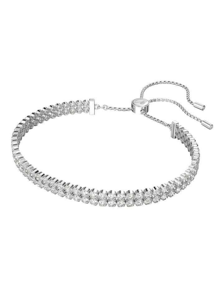 Subtle Bracelet Round Cut Rhodium Plated in White