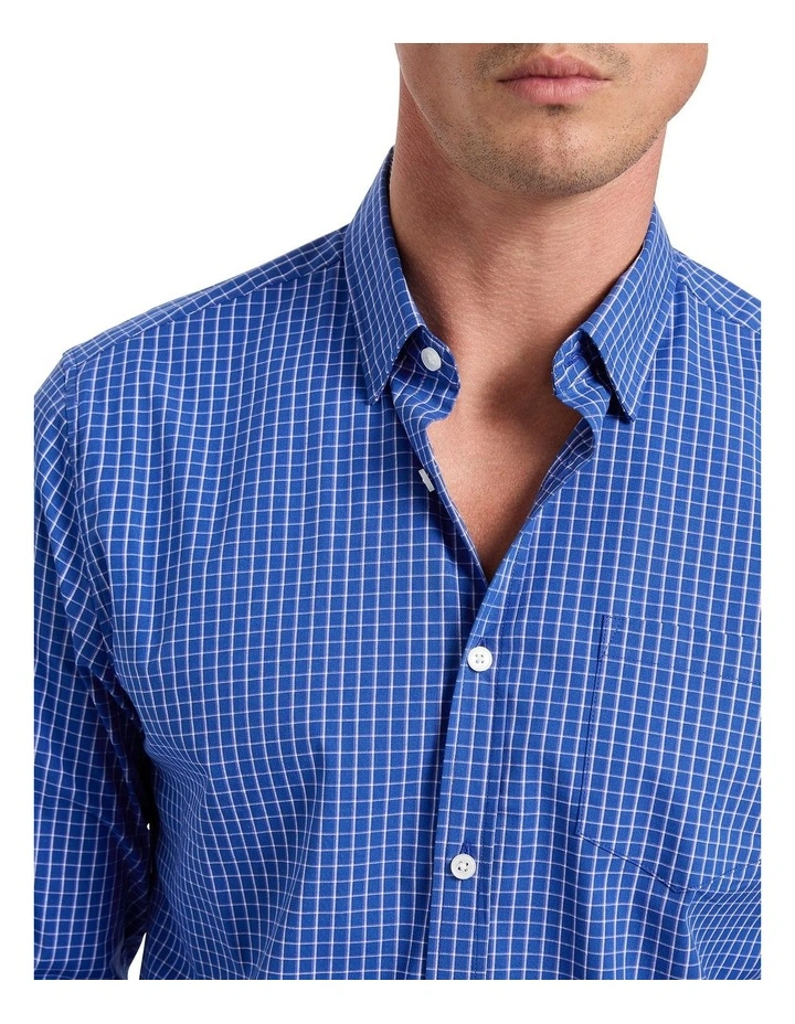 Walker Check Shirt in Navy/Violet