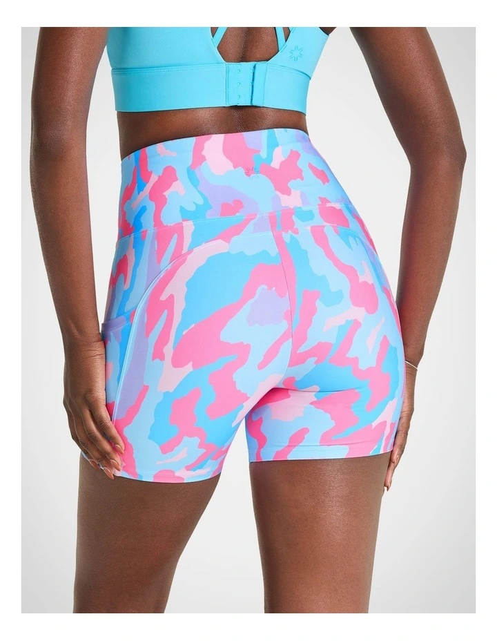 Camo Pocket Mid Thigh Bike Shorts in Multi Camo