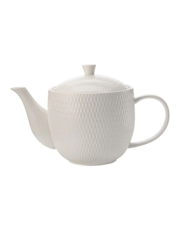 Basics Diamonds Teapot Gift Boxed 800ml in White