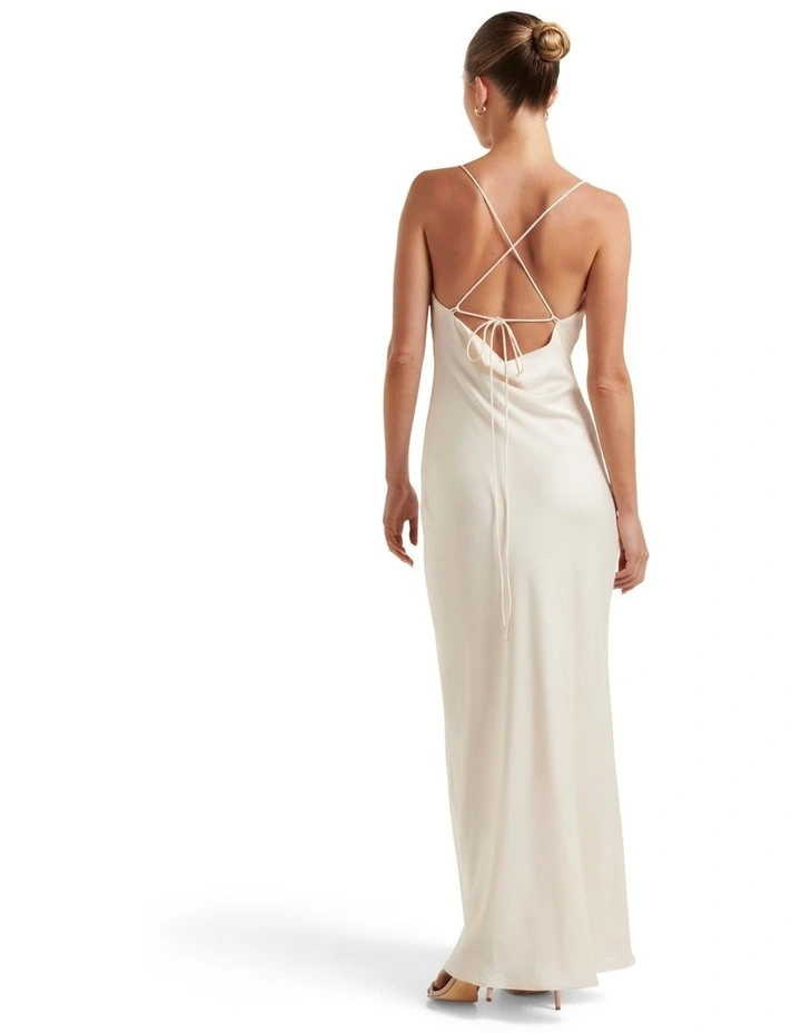 Blair Back Detail Maxi Dress in White