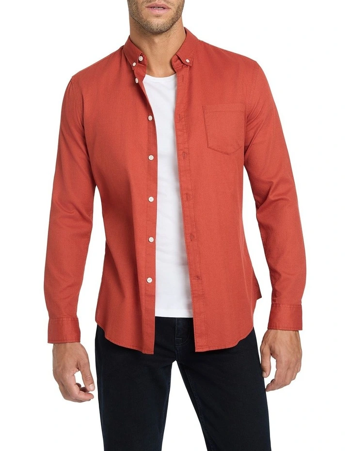 Martin Long Sleeve Shirt in Redwood