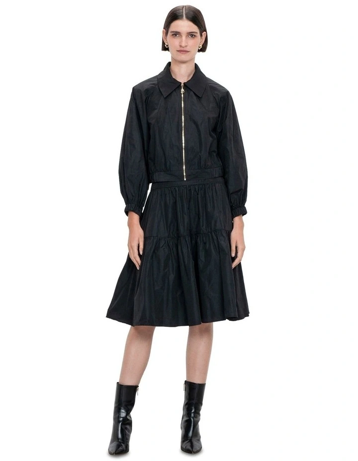 Light Taffeta Skirt in Black