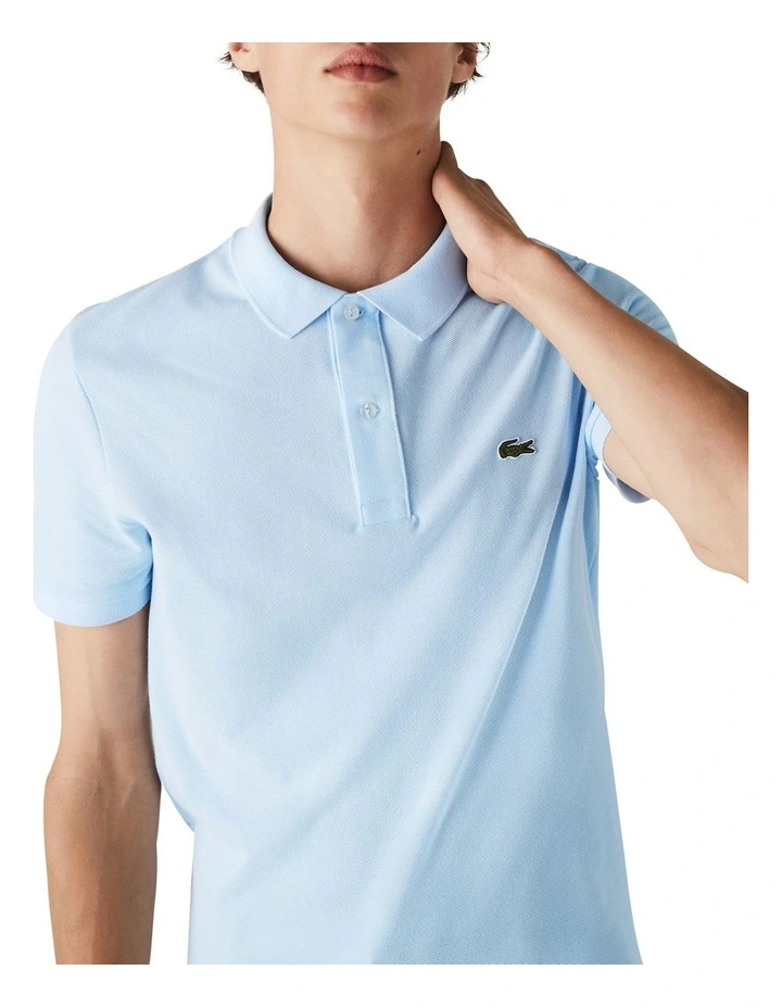 Slim Fit Petit Pique Polo Shirt in Blue