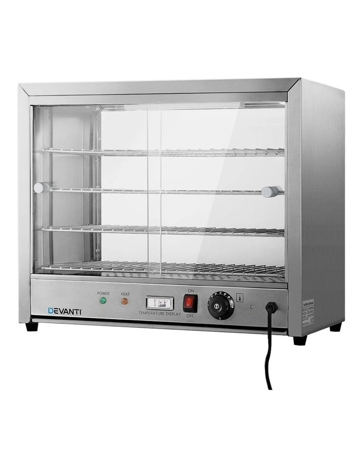 Commercial Electric Pie Hot Display Showcase Cabinet 4 Tier in Silver