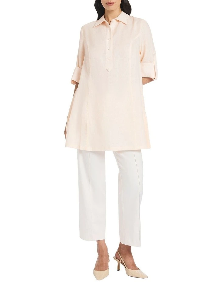 Saxon Linen Tunic in Cream
