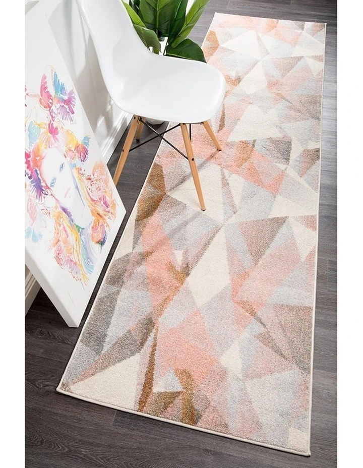 Dimensions Divinity Shatter Blush Modern Rug in Multi