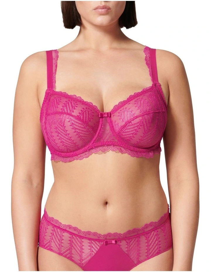 Canopee Square Neck Full Cup Bra in Pink