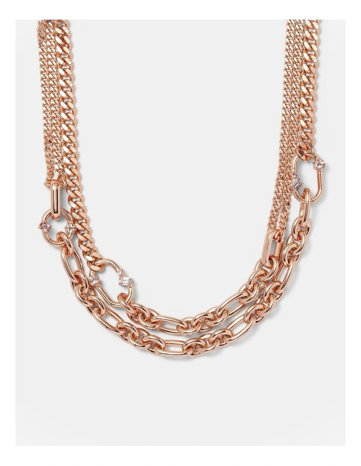 Found Link Necklace in Rose Gold