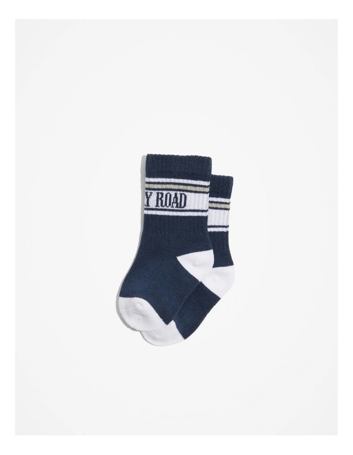 Unisex Heritage Sock in Navy