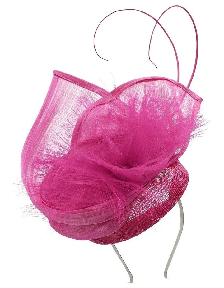 Rubi Fascinator in Hot Pink