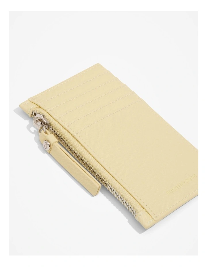 Branded Credit Card Purse in Lemon Sorbet