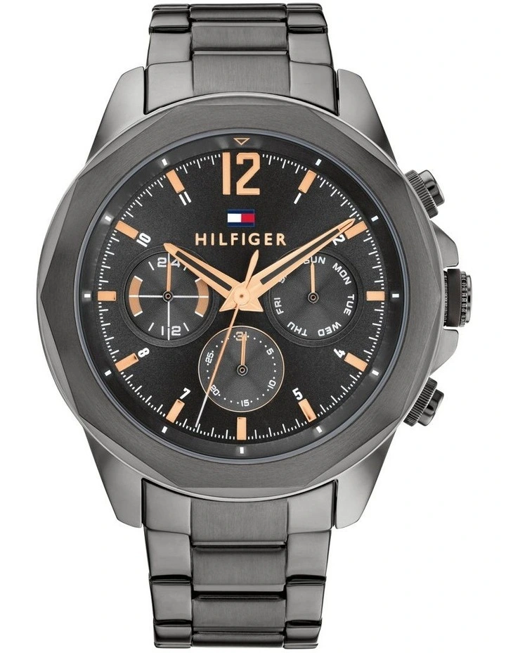 Lars Ionic Plated Steel Watch in Grey