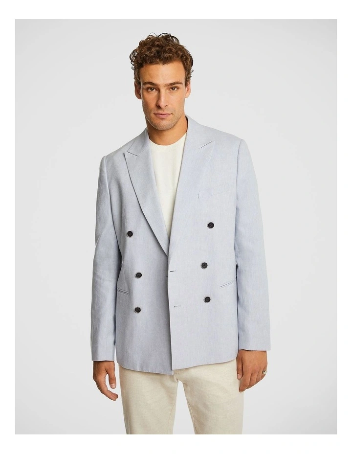 Timbo Double Breasted Blazer in Sky Blue