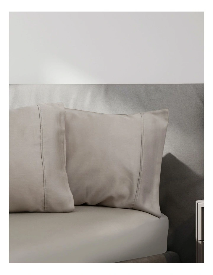 1500TC Cotton Rich 3 Piece Sheet Set in Stone