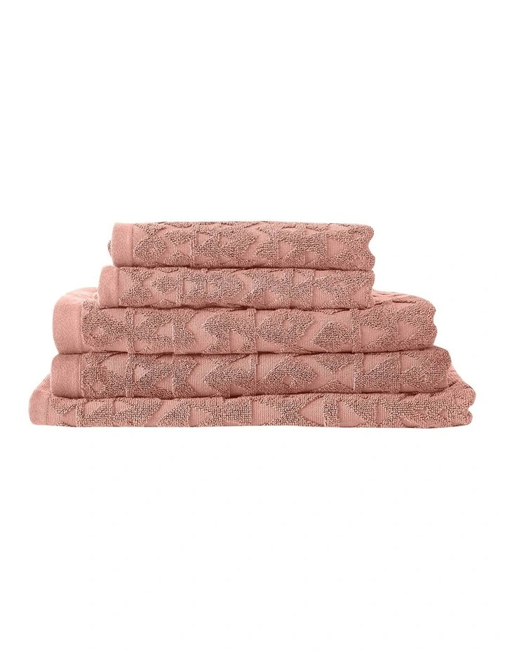 Maya Bath Towel Set in Clay Pink