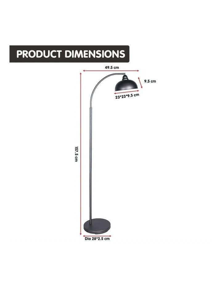 Chic Industrial Adjustable Angle Floor Lamp Dark Grey